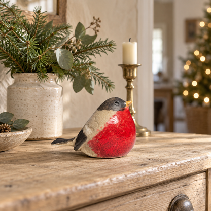Medium Ceramic Robin Ornament – 10.6cm