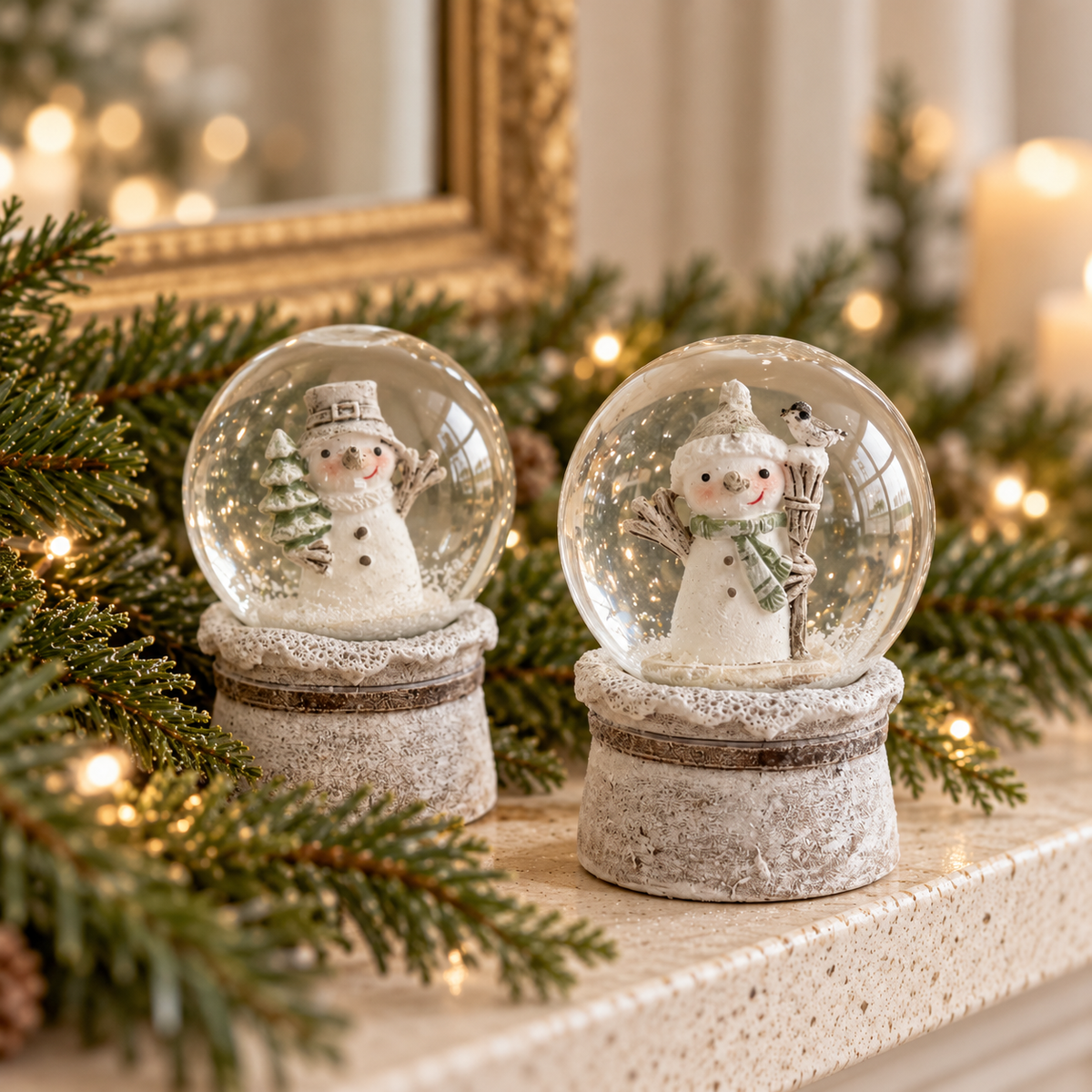 Mini Snowman Snow Globes – Two Designs