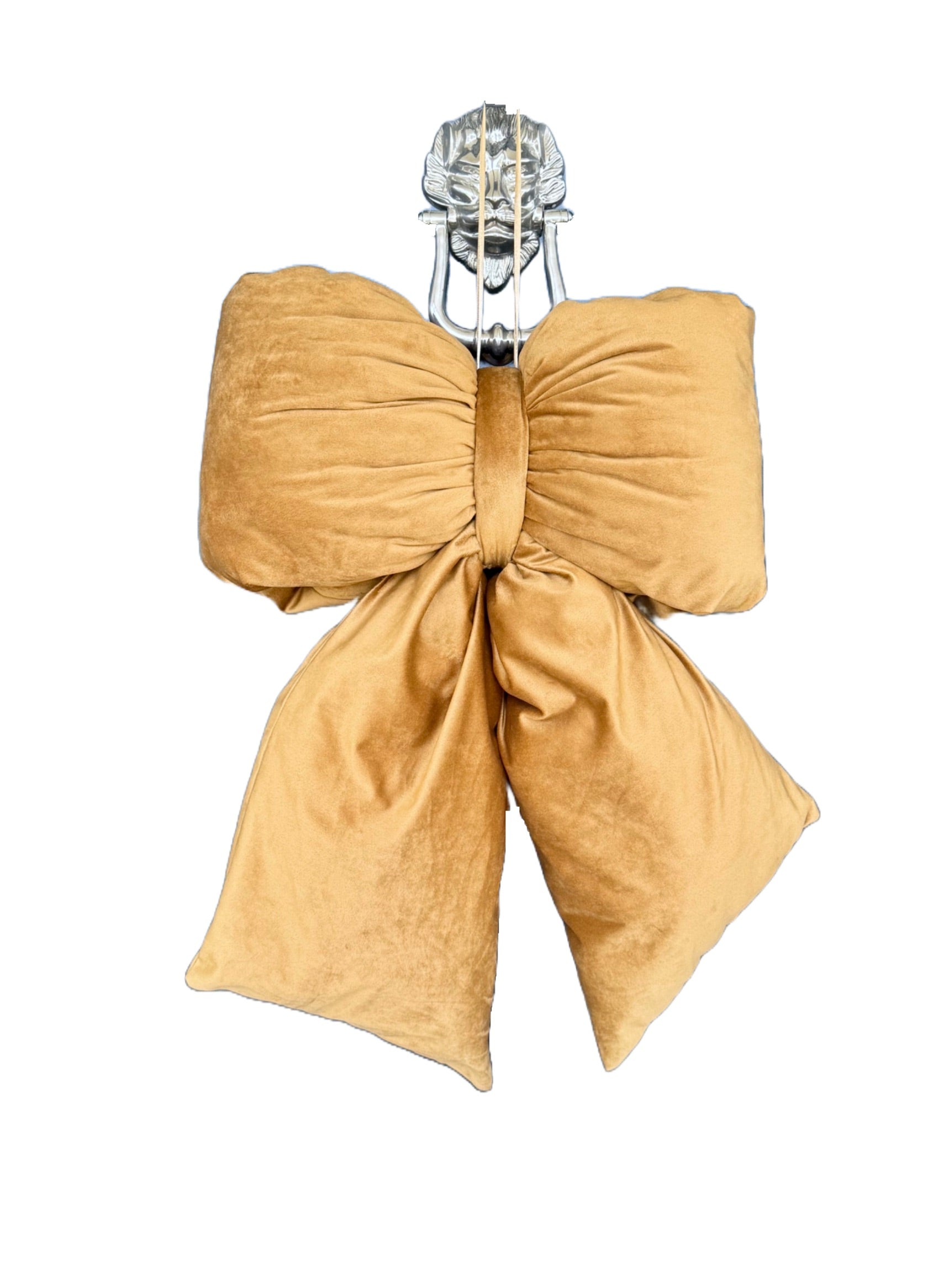 Old Gold Velvet Bow