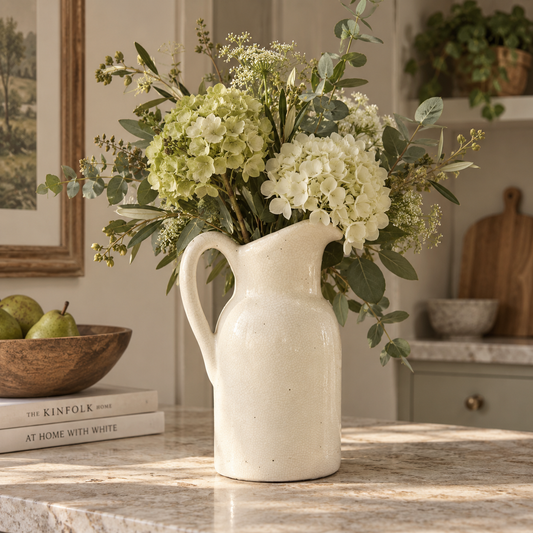 Handmade Roe Ceramic Jug Vase 23cm