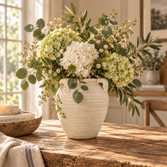 Medium Medora Vase in Pale Ivory 21.5cm