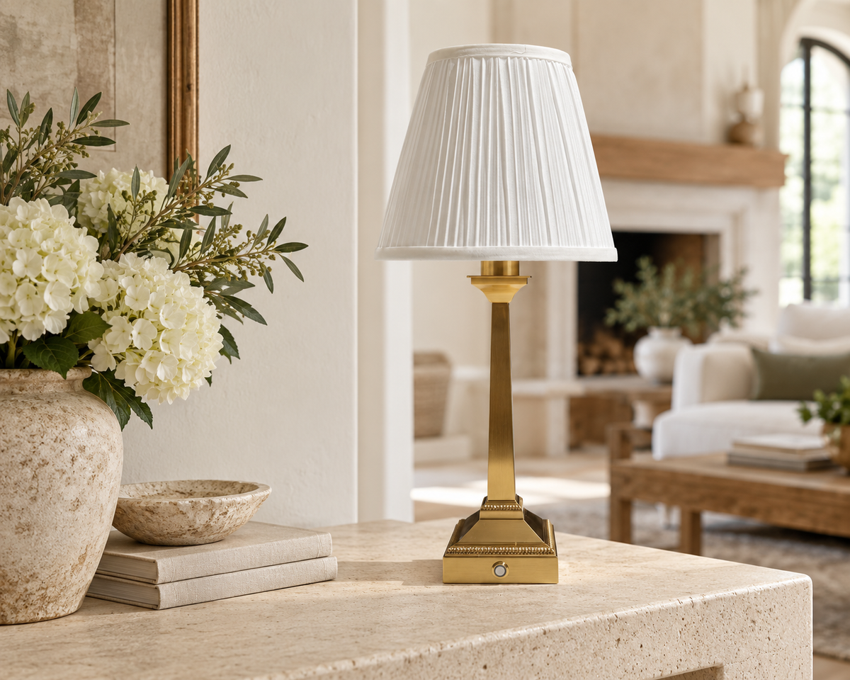 Mayfair Rechargeable Cordless Table Lamp - Brushed Gold