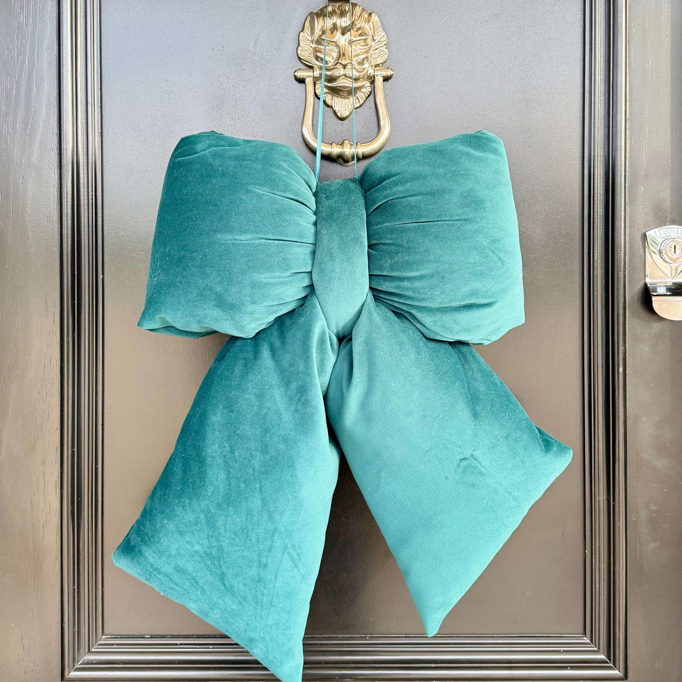 Elegant Plush Bow in Teal – Extra Large, Large, Medium – Large (35cm)
