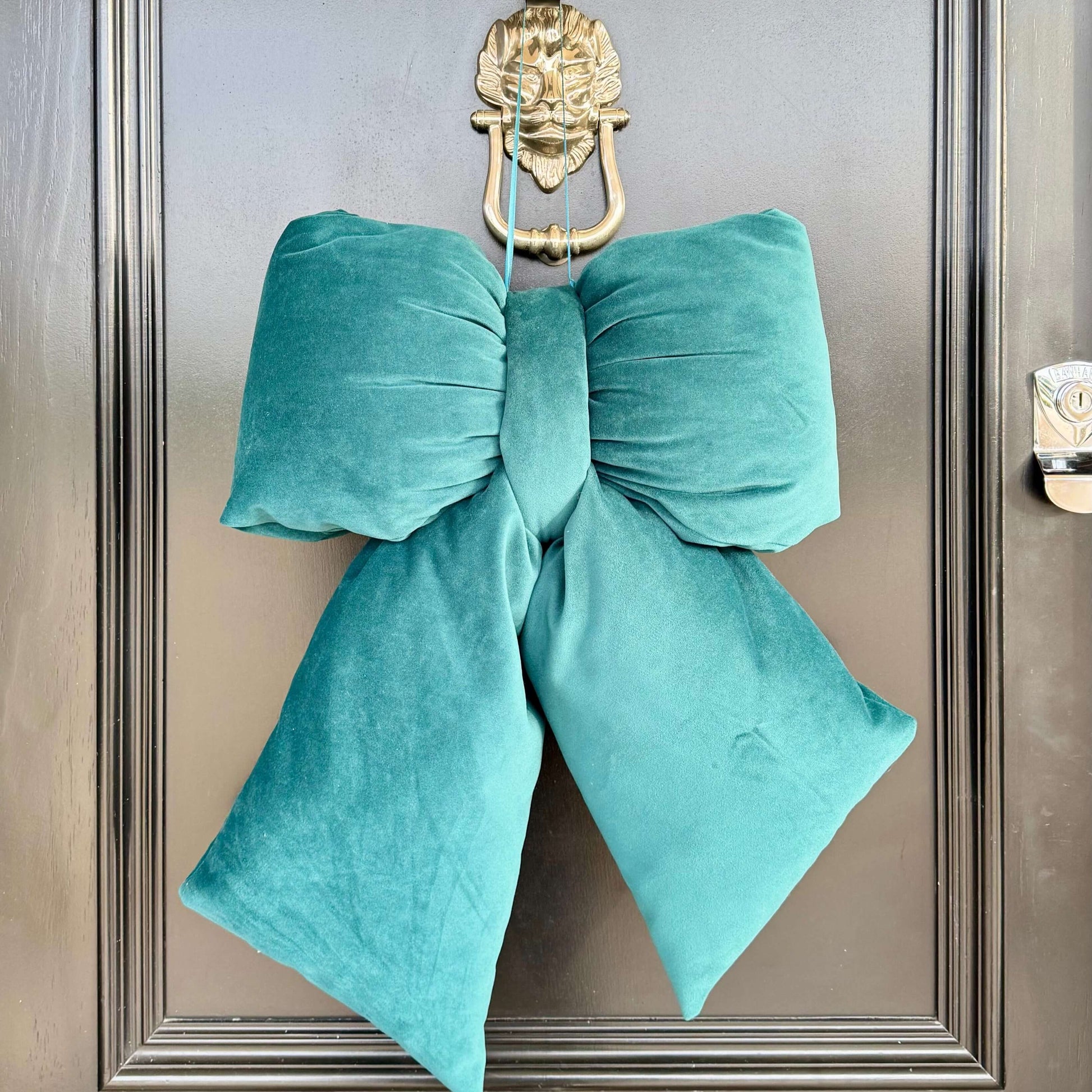 Elegant Plush Bow in Teal – Extra Large, Large, Medium – Large (35cm)