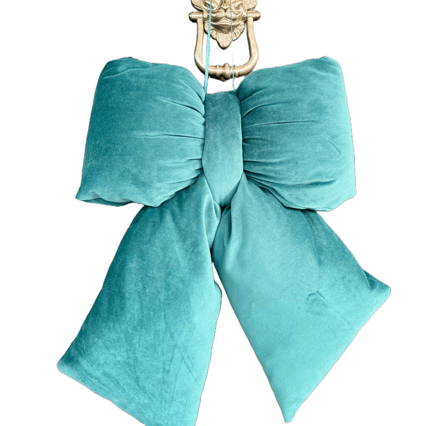 Teal Velvet Bow