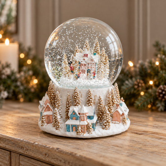 Musical Snowy Townscape Christmas Snow Globe – 17cm
