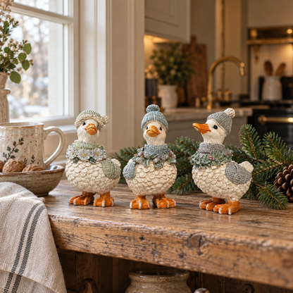Winter Woodland Duck Christmas Ornament – Three Colours