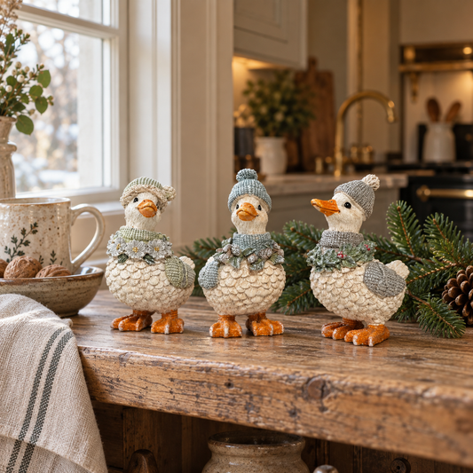 Winter Woodland Duck Christmas Ornament – Three Colours