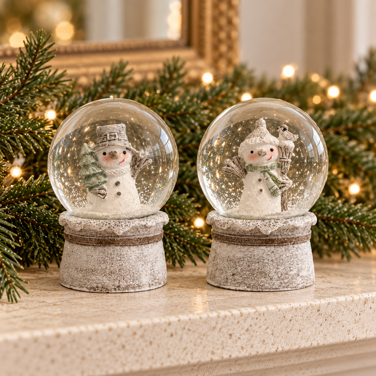 Mini Snowman Snow Globes – Two Designs