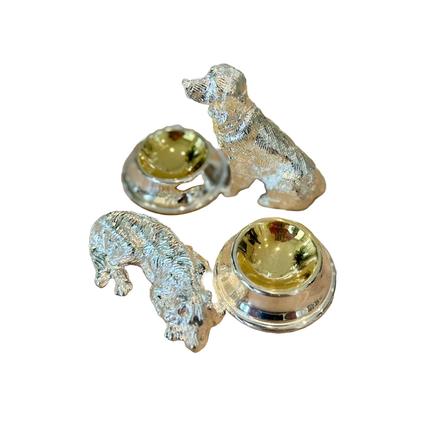 Silver Plated Dog Salt Cruet