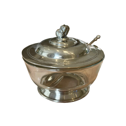 Pot à confiture avec couvercle et cuillère