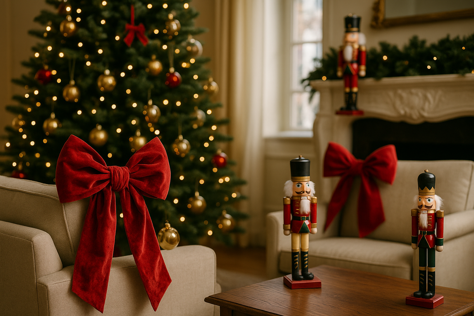 good but make the image more realistc liek a professinal photographer, looks ai at the moment wiht the bows in particular