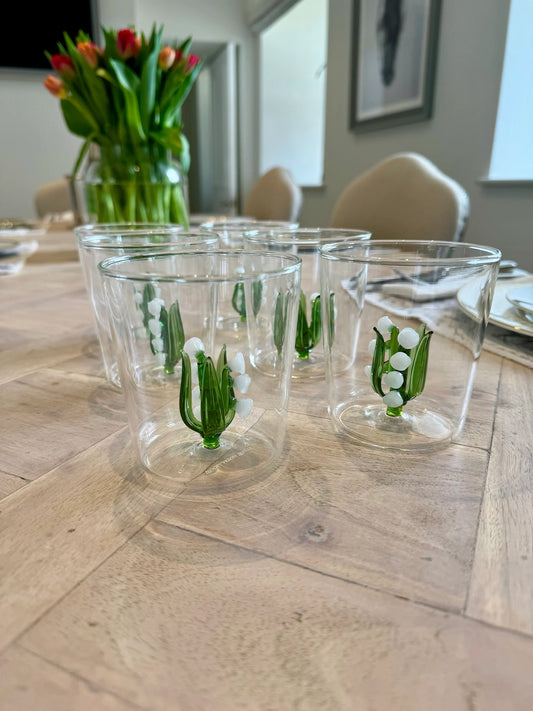 Lily of the Valley Tumbler Glass