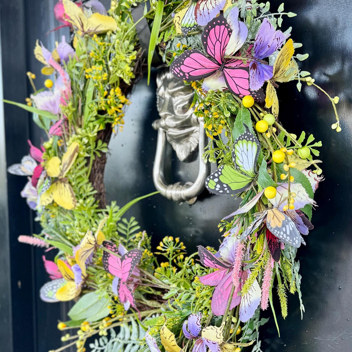 Easter Butterfly Floral Wreath – 60cm