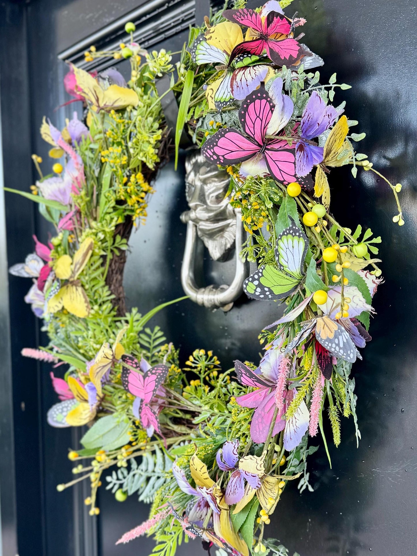 Easter Butterfly Floral Wreath - 60cm