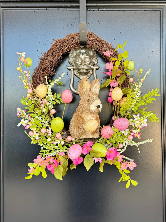 Easter Bunny Floral Wreath - 50cm