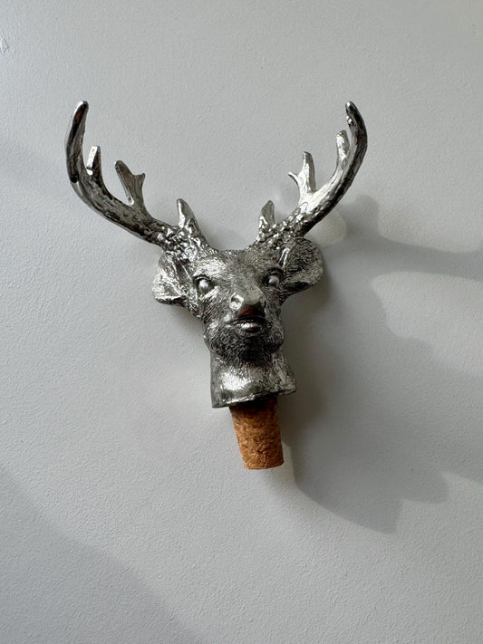 Stag bottle Stopper with Cork - Luxury Resin Stags Head