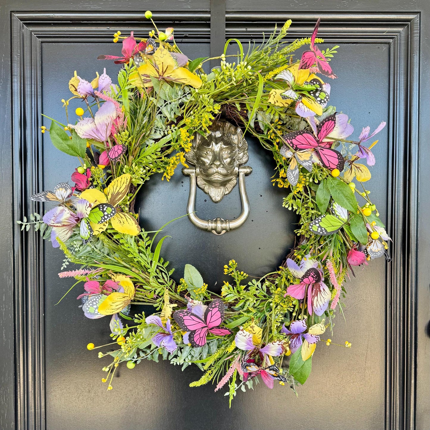 Easter Butterfly Floral Wreath - 60cm
