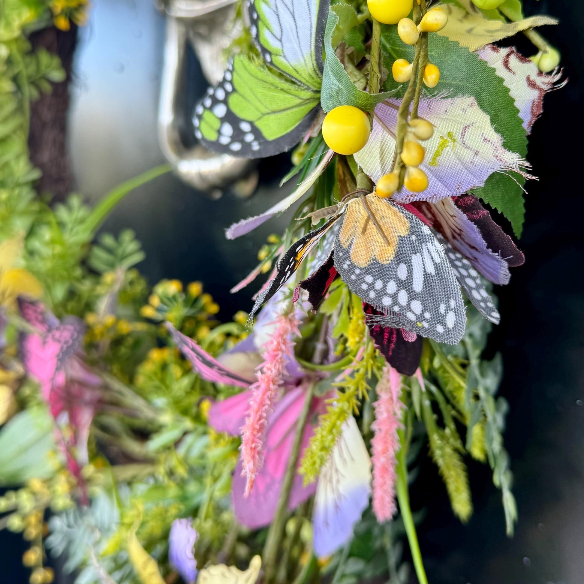Easter Butterfly Floral Wreath – 60cm