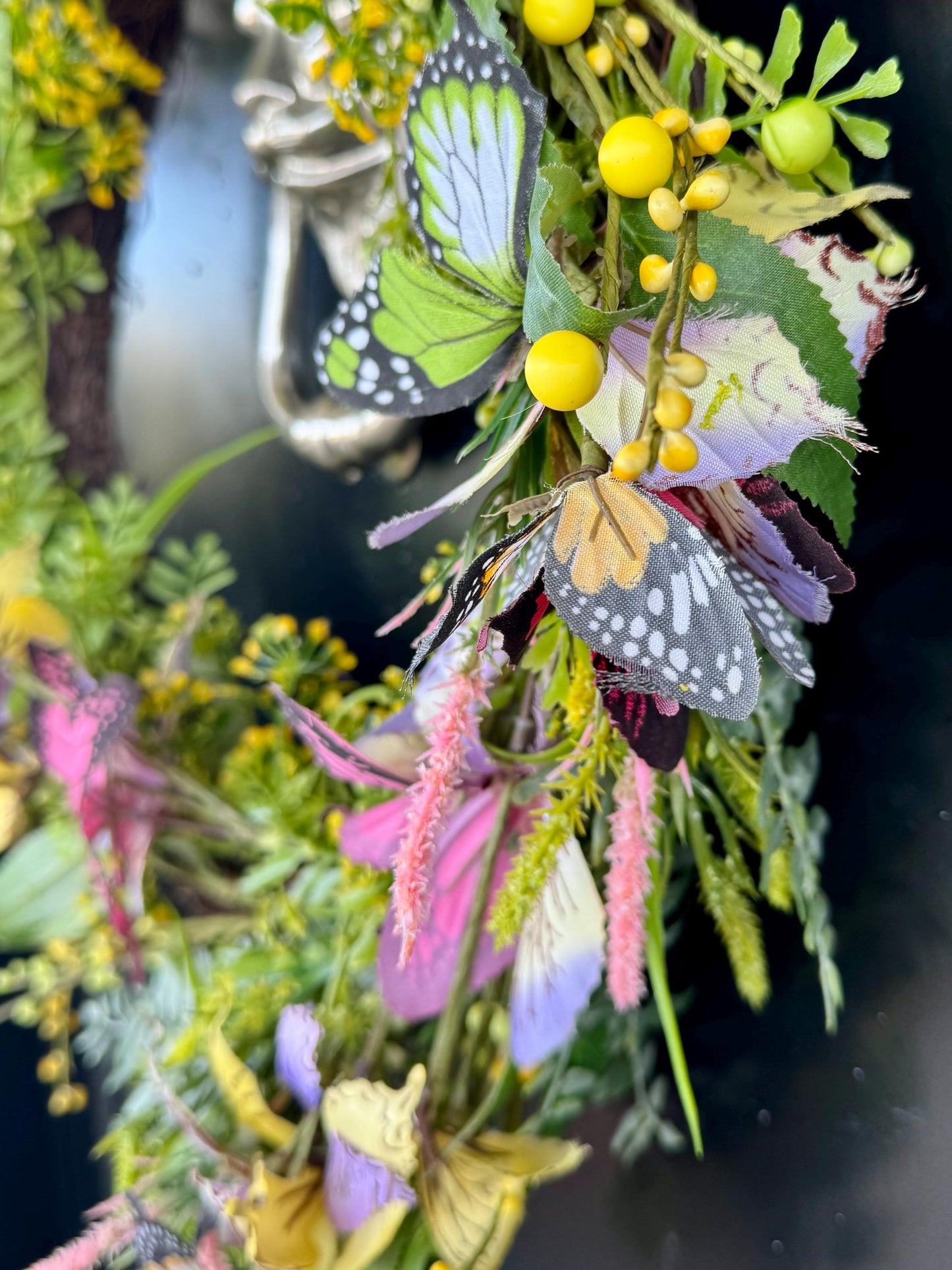 Easter Butterfly Floral Wreath - 60cm