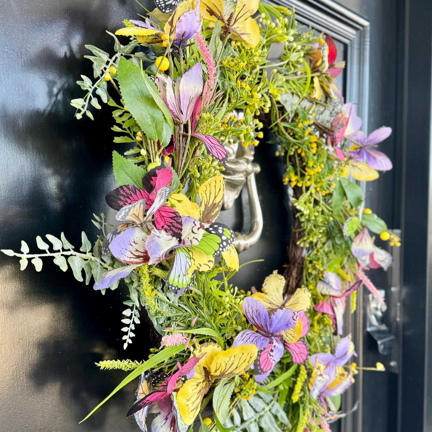Easter Butterfly Floral Wreath – 60cm