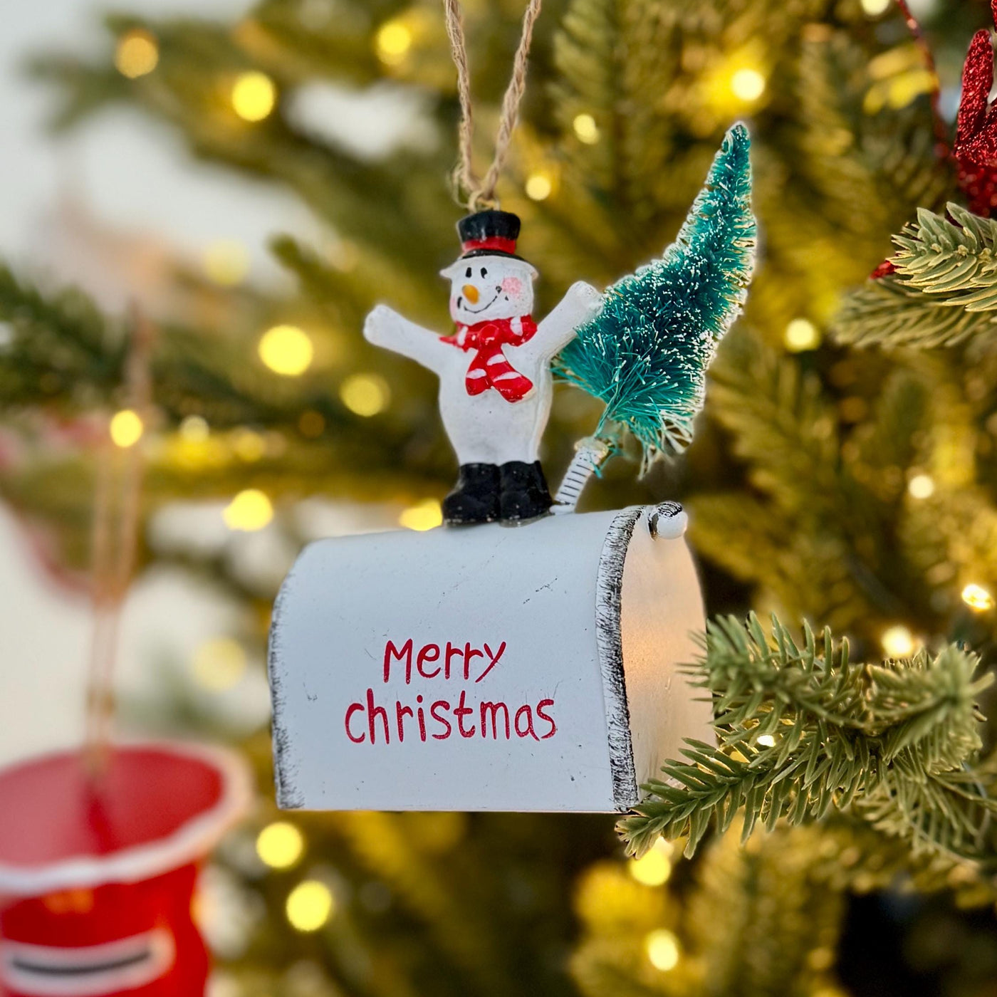 Snowman Mailbox Bauble – Christmas Tree, Wreath, Decoration