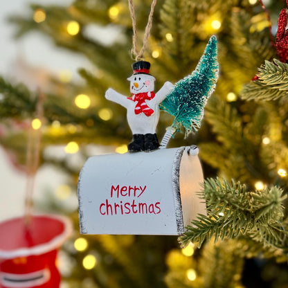 Snowman Mailbox Bauble – Christmas Tree, Wreath, Decoration