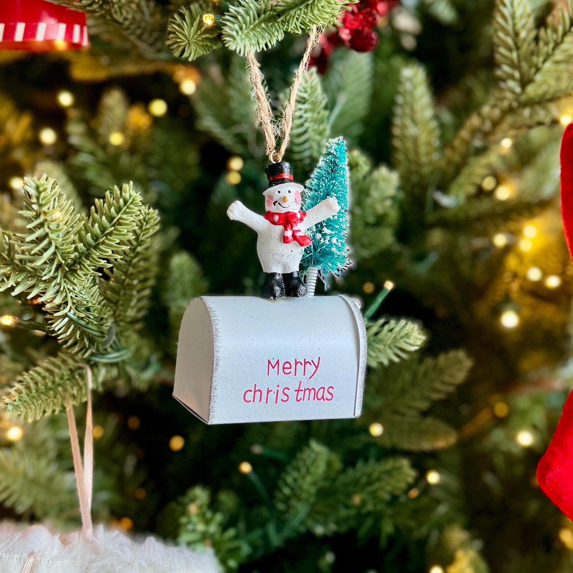Snowman Mailbox Bauble – Christmas Tree, Wreath, Decoration