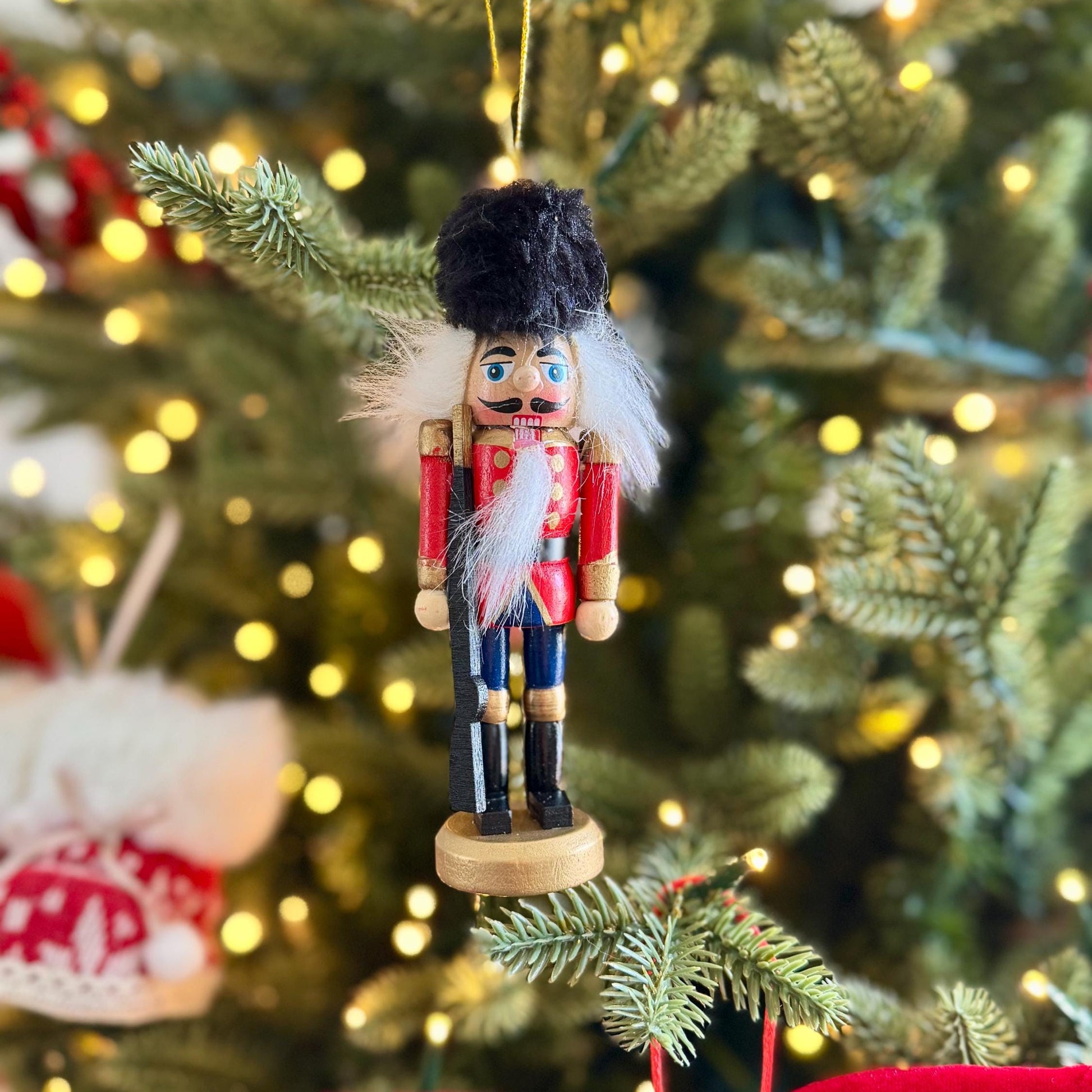Wooden Nutcracker Bauble 13cm – Christmas Tree, Wreath, Decoration