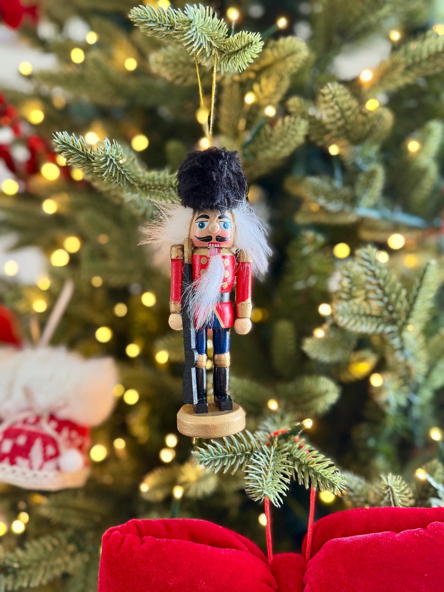 Wooden Nutcracker Bauble 13cm - Christmas Tree, Wreath, Decoration