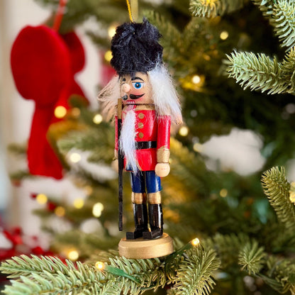 Wooden Nutcracker Bauble 13cm – Christmas Tree, Wreath, Decoration
