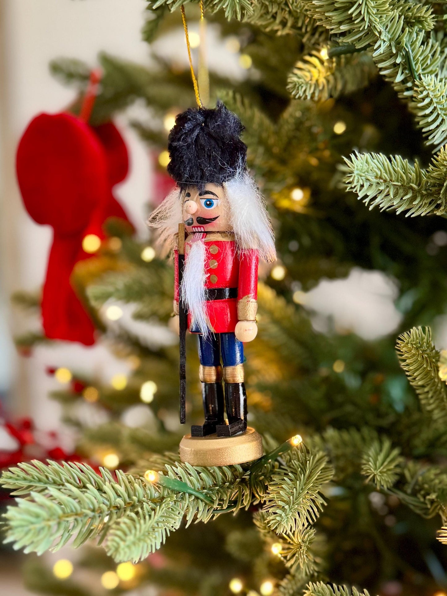 Wooden Nutcracker Bauble 13cm - Christmas Tree, Wreath, Decoration