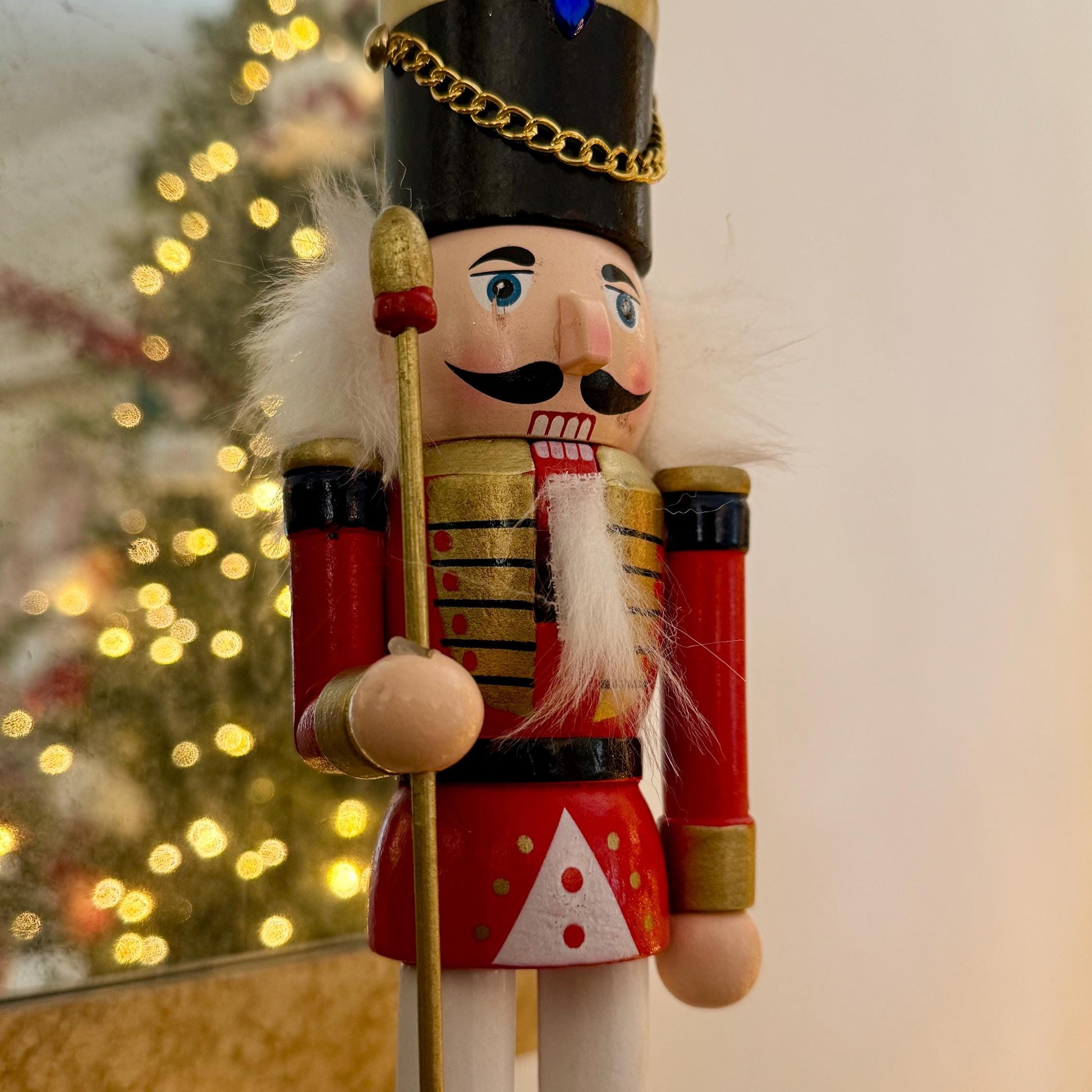 Hand-Painted 25cm Classic Red Nutcracker