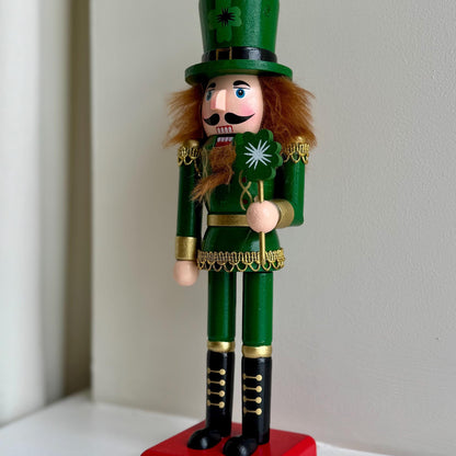 Hand-Painted 30cm Green Irish Nutcracker