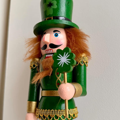 Hand-Painted 30cm Green Irish Nutcracker