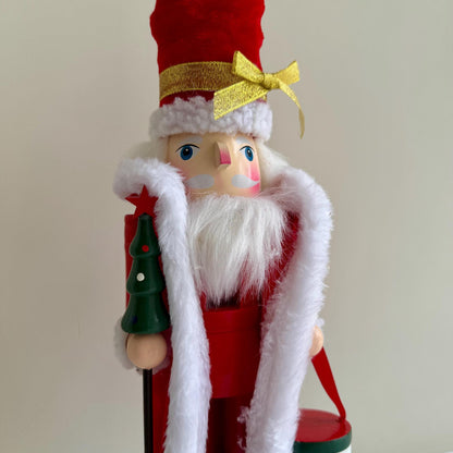 Large Hand-Painted Santa Nutcracker 35cm – Traditional Christmas Decoration
