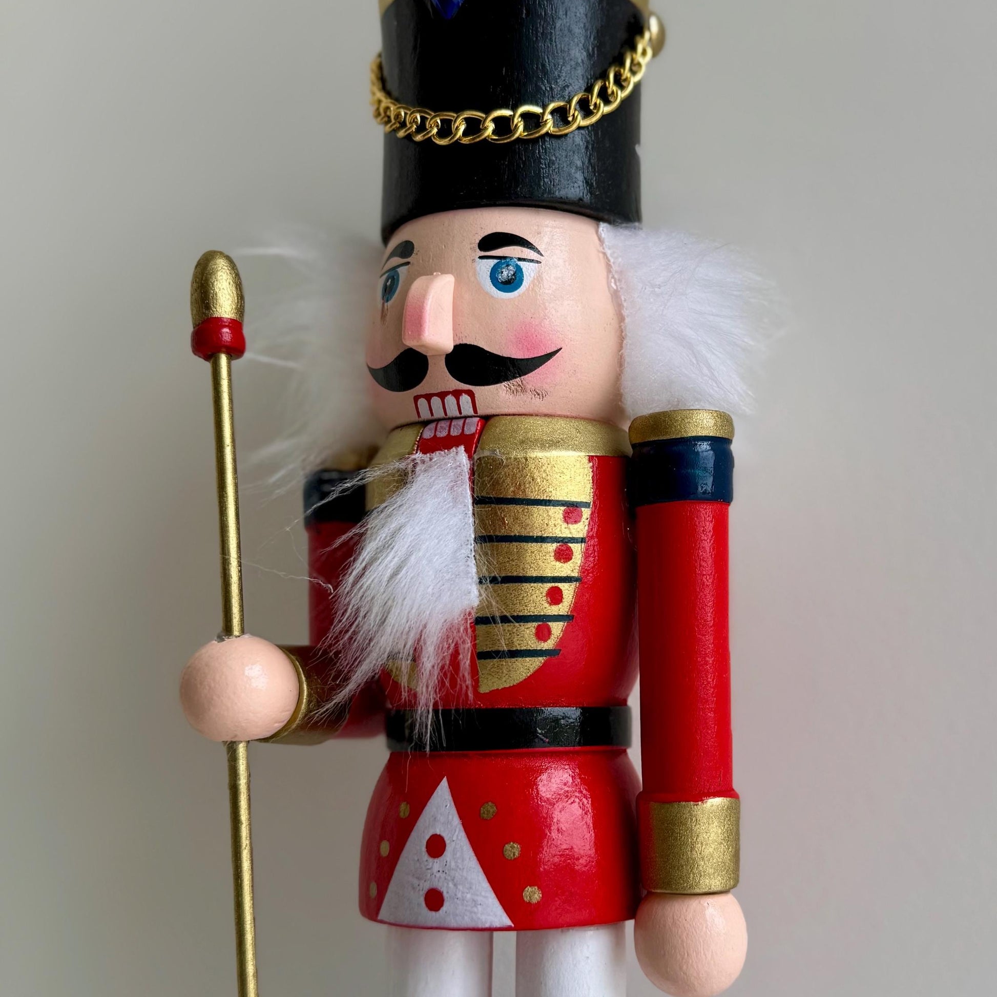 Hand-Painted 25cm Classic Red Nutcracker