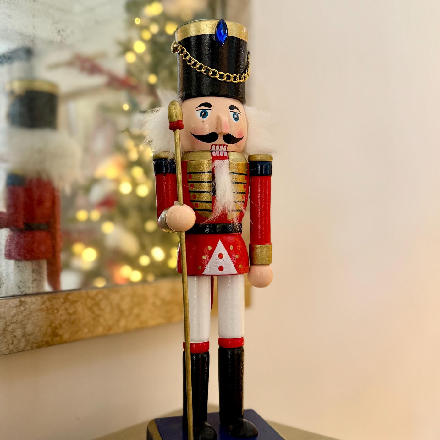 Hand-Painted 25cm Classic Red Nutcracker