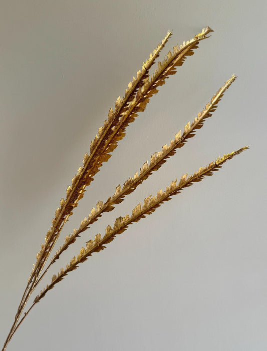 Fern Sprig in Glittered Gold - 100cm