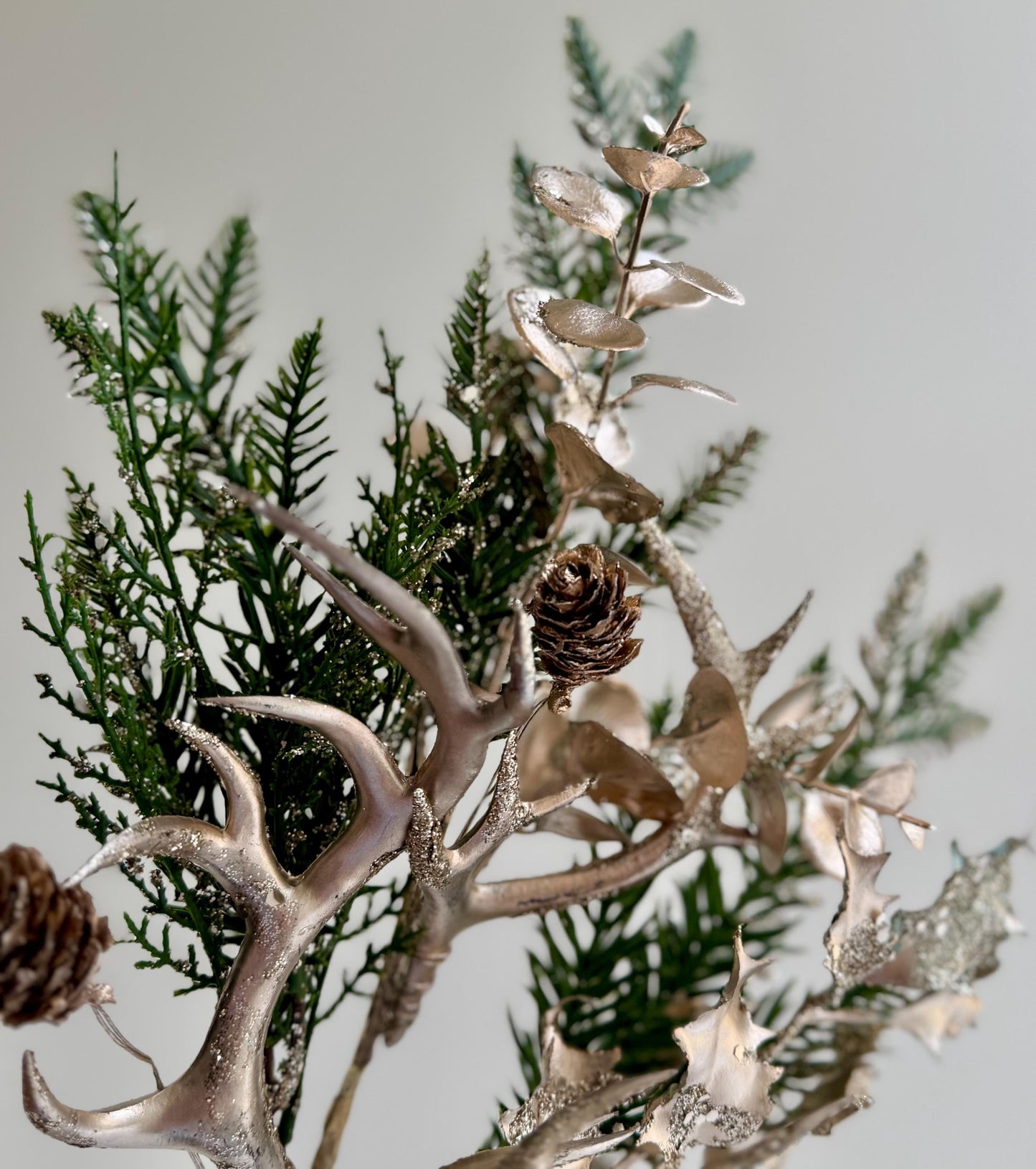 Antler Spray in Champagne Sparkle - 65cm