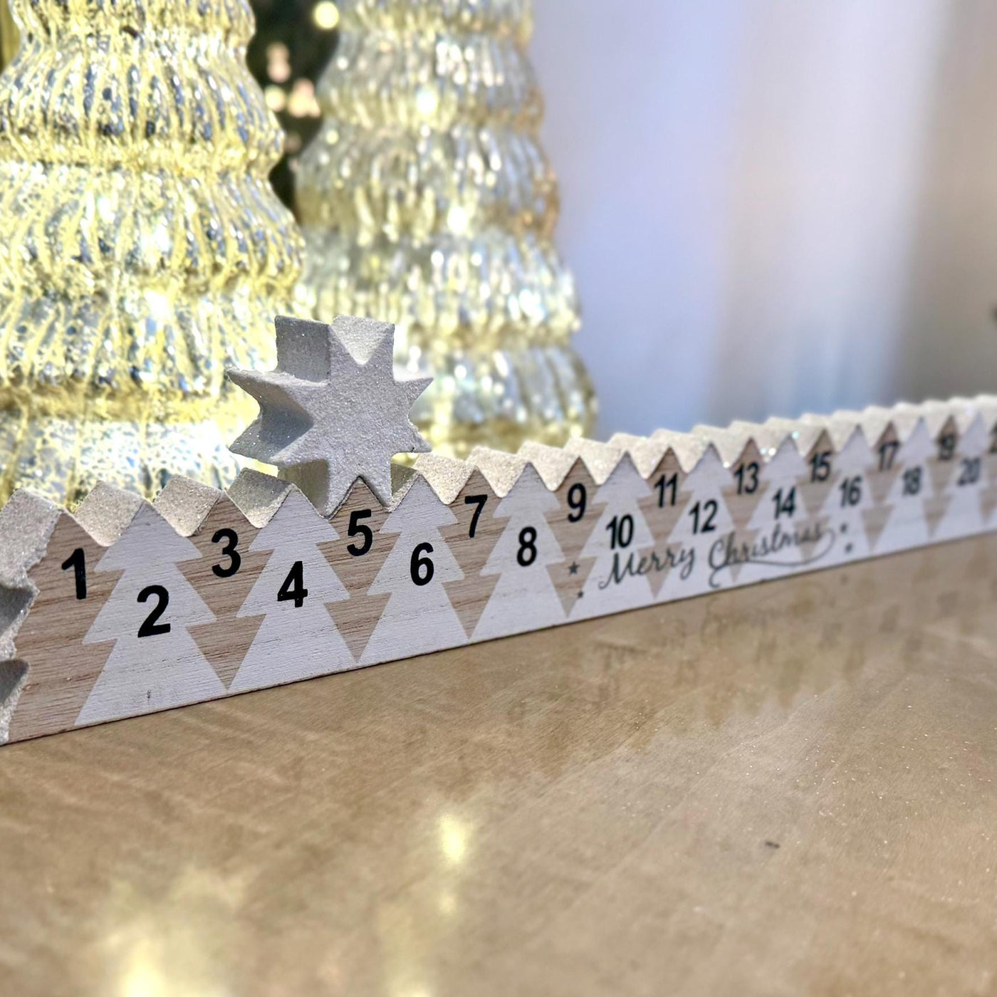 Wooden Advent Calendar with Rolling Star