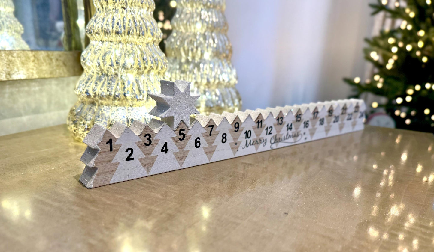 Wooden Advent Calendar with Rolling Star