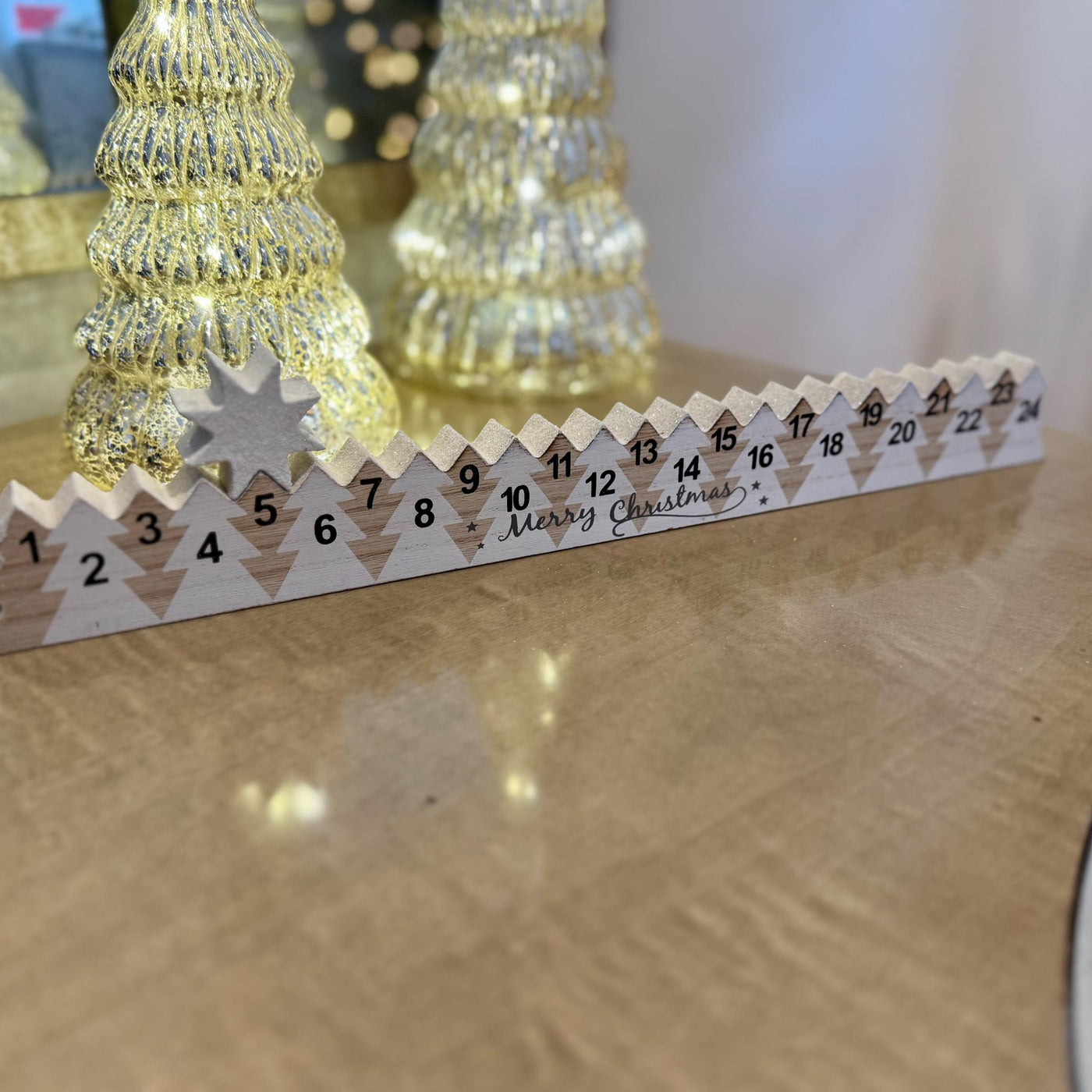 Wooden Advent Calendar with Rolling Star