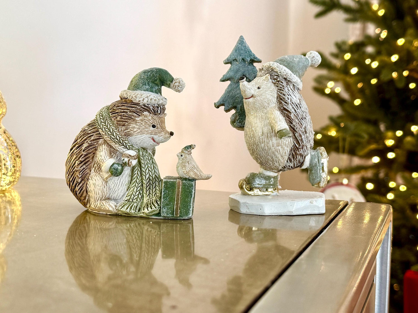 Christmas Hedgehog Ornaments - Woodland Winter Decorations