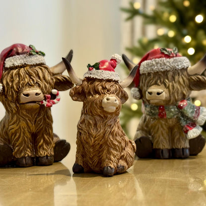 Highland Cow Christmas Ornaments – Scarf