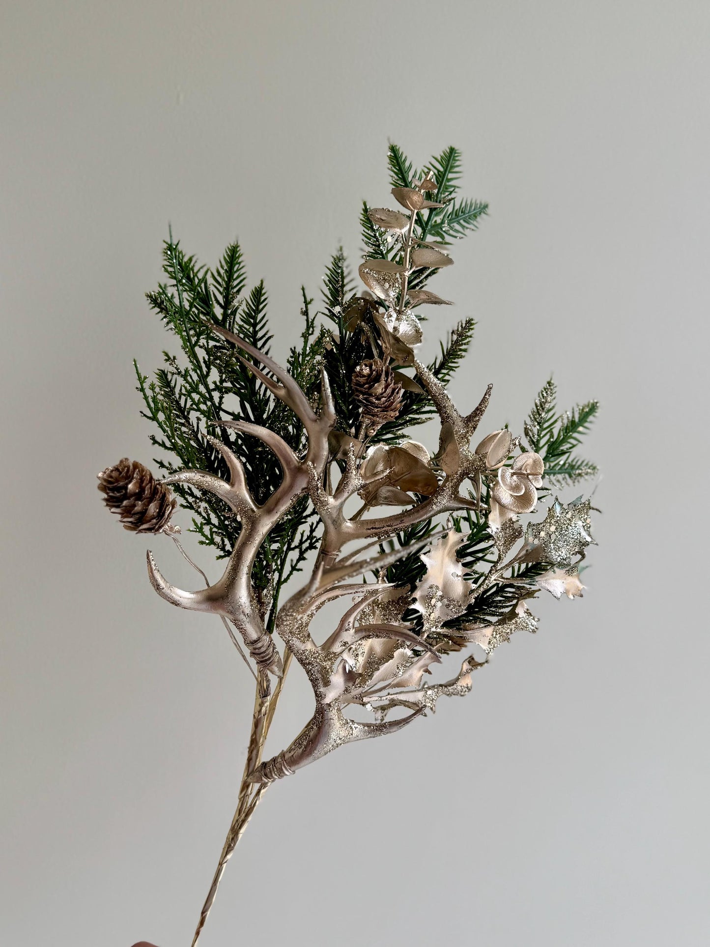 Antler Spray in Champagne Sparkle - 65cm