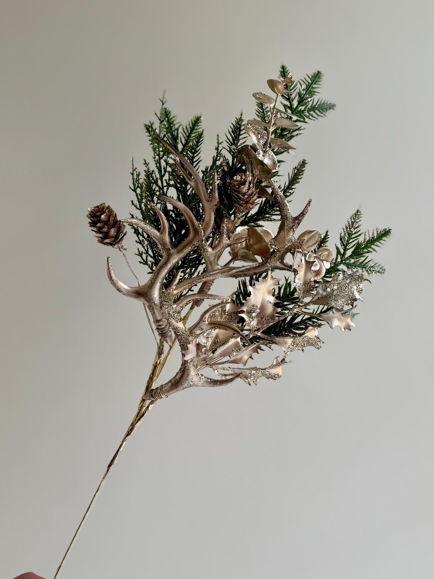 Antler Spray in Champagne Sparkle - 65cm