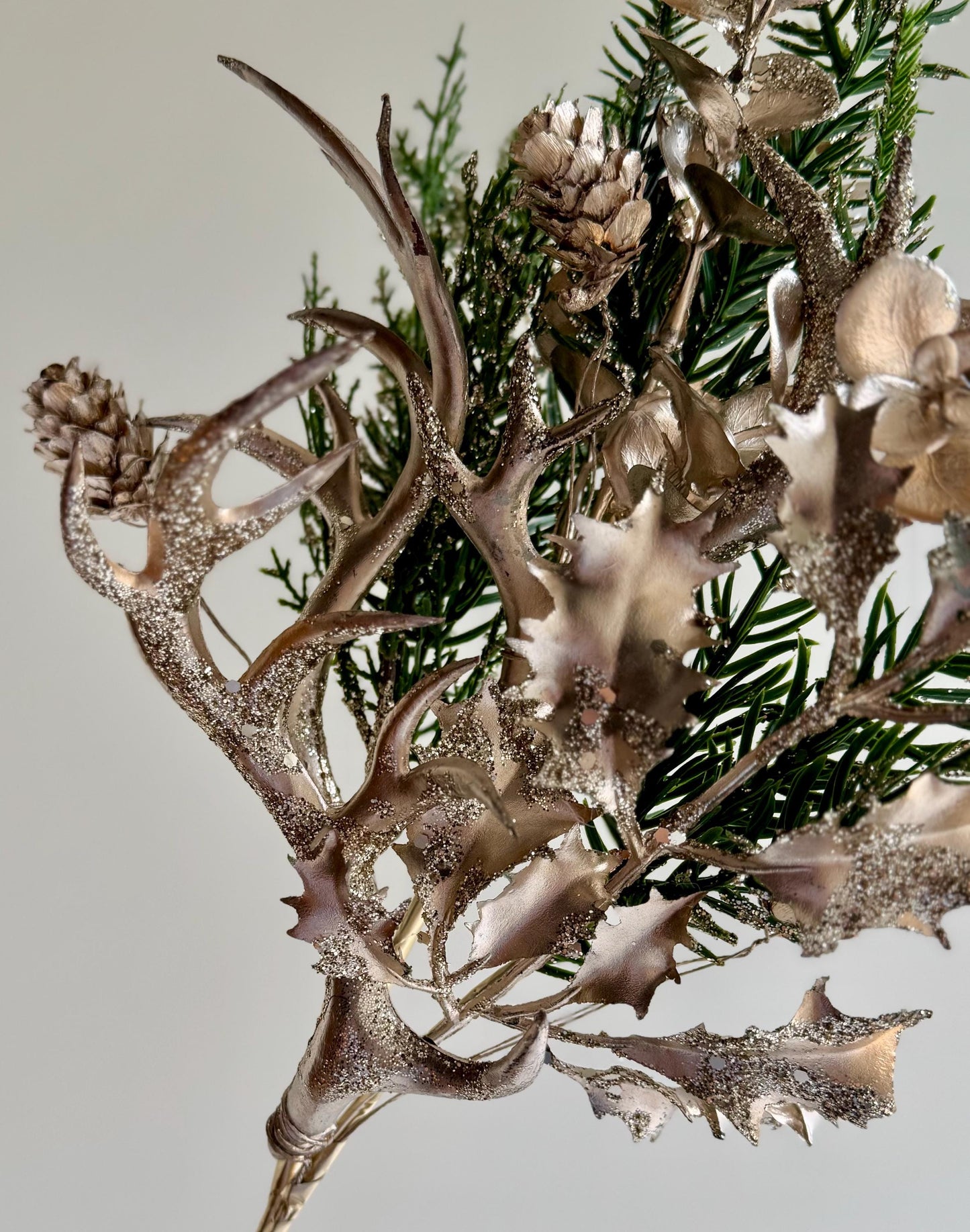 Antler Spray in Champagne Sparkle - 65cm