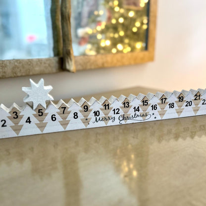 Wooden Advent Calendar with Rolling Star