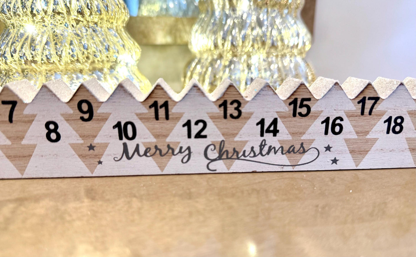 Wooden Advent Calendar with Rolling Star